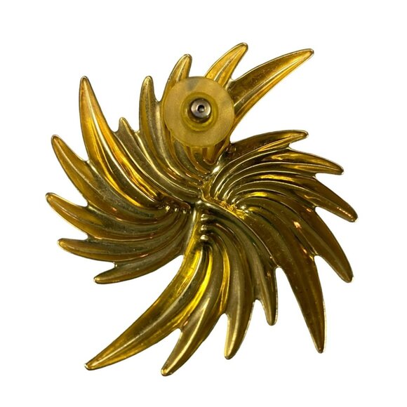 Vintage 60s Gold Tone Brooches - Star, Squiggle, Sunburst, Bow Knot - Art Deco, - Picture 9 of 9
